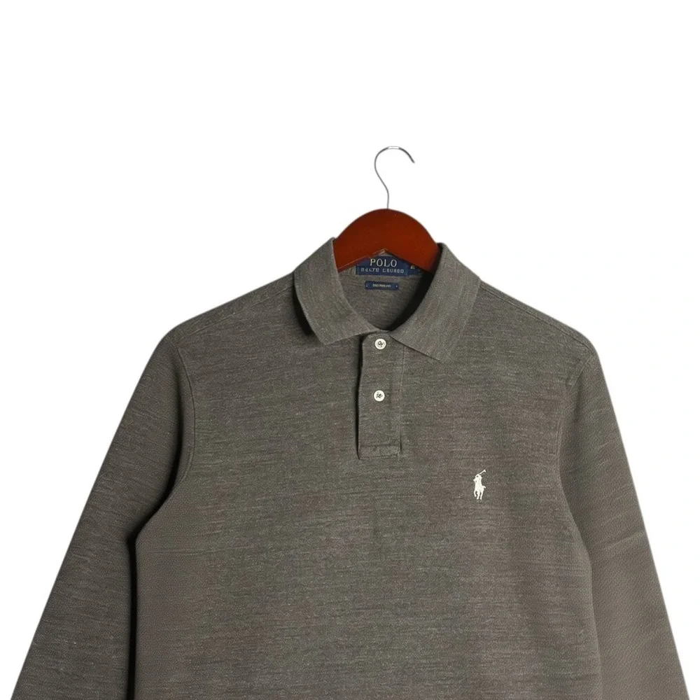 Polo Ralph Lauren Men's Long Sleeve Polo Size‎ S Brown Classic Fit Logo